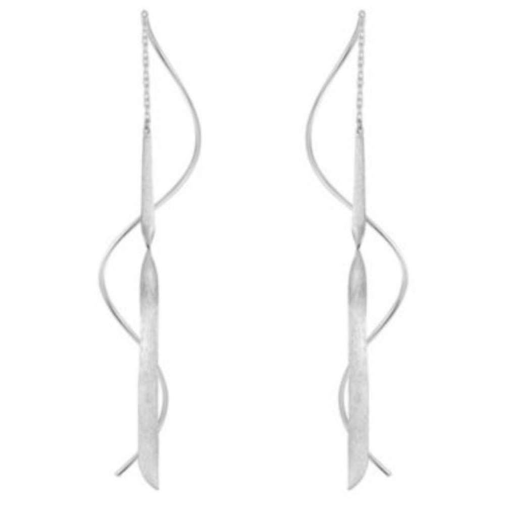 AeraVida Sterling Silver Threader Earrings